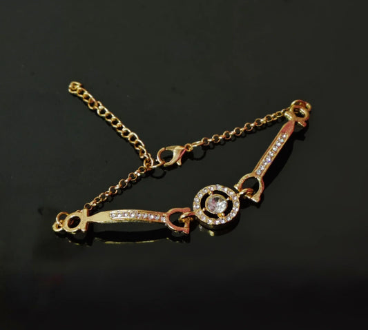 Luxe Spark – Adjustable Crystal Gold Bangle Bracelet