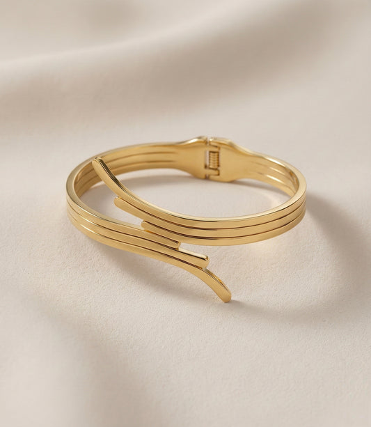 Minimalist Gold Wrap Bracelet - Modern Chic Jewellery